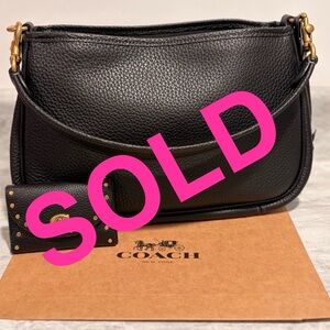 ❌❌SOLD❌❌Coach Cary Black Leather Crossbody Bag